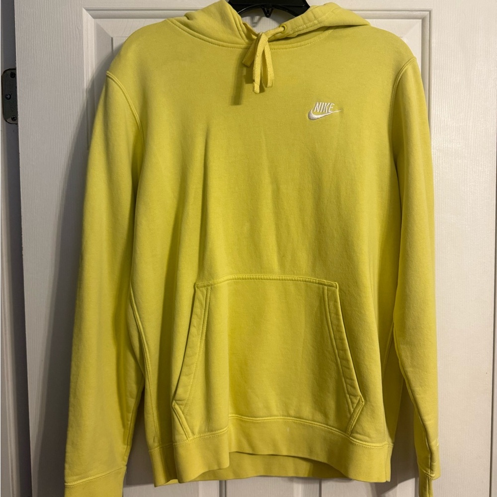 Nike Men's Bright Yellow Hoodie